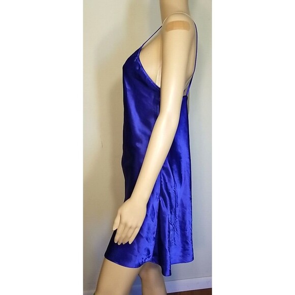 Vintage Val Mode Lingerie Royal Blue Size Medium Slip Dress Nightgown        T47 - Picture 7 of 9